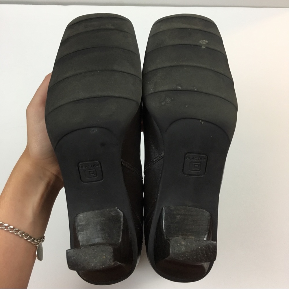 Kenneth Cole Reaction Brown Leather Boots Tip Over - Picture 5 of 7